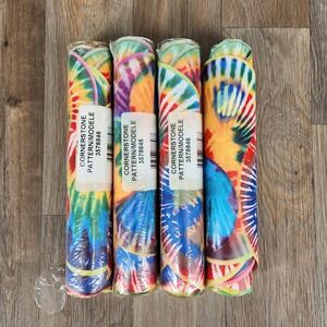 Cornerstone Tie Dye Peace Sign Heart Smiley Face Border Wallpaper Rolls Set of 4